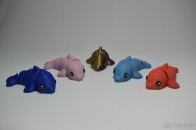 mini ohybný delfín - 3D tlač - "Handmade"