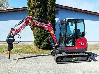 rýpadlo Yanmar SV26 minibager s hydr. búracím kladivom