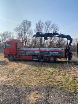 nákladné auto s hydraulickou rukou Scania R164GB