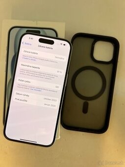 IPHONE 15 BLUE 128GB ZÁRUKA - VEĽMI DOBRÝ STAV