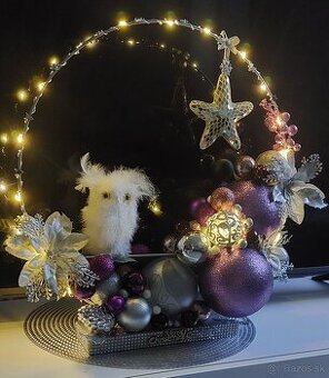 Vianočná dekorácia Sovička