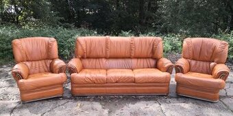 Kožená sedací souprava 3+1+1