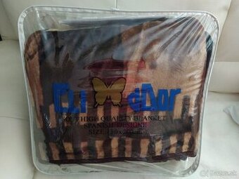 NOVÁ česaná hnedá deka/kožušinová deka 150x200 osobný odber - 1