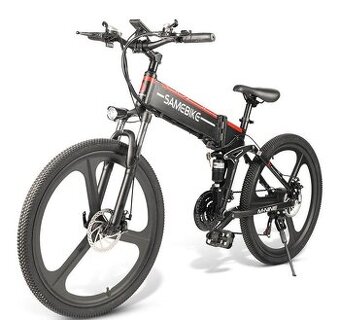 Celoodprúžený skladací elektrobicykel 26 kolesá 500W motor