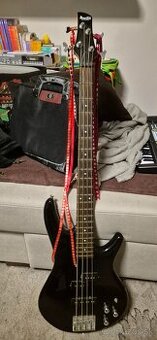 Basová zostava - basgitara a kombo Ibanez, Fender Rumble 100