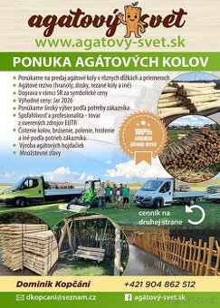 Predám agátové koly,stĺpy,rezivo,dosky. Doprava celá SR.