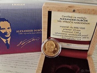 Medaila Au "Alexander Dubček - 100.výročie narodenia"