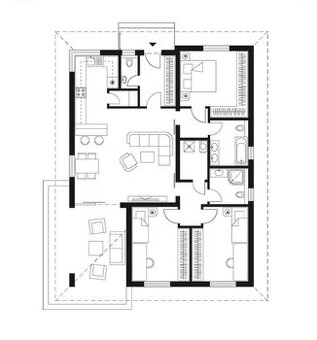 Nadštandardná novost. 4-izb. RD, UP 106,7 m2, pozemok 517 m2