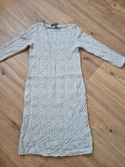 sivé pletené šaty Ralph Lauren veľ. 38