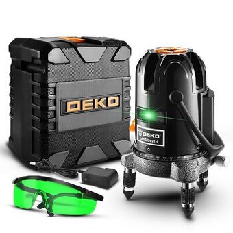 DEKO profesionálny samonivelačný krížový laser zelený kovový