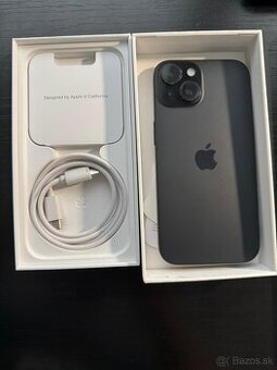 Predám iPhone 15, rok a pol používaný, top stav + 6 obalov