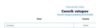 🔥 Thermal Park Vrbov – 2 lístky za cenu 1 🔥