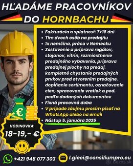 Hľadáme pracovníkov do Hornbachu.