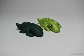 mini ohybný krokodíl - 3D tlač - "Handmade"