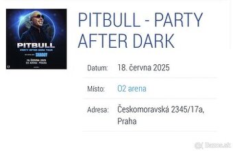 PITBULL KONCERT PRAHA 18. 6. 2025