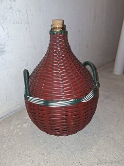 Demižón s uškami, opletený, sklenený, 25l