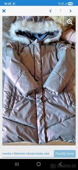 Bunda predĺžený strih, top stav, 140.