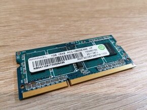 RAM Ramaxel 1GB DDR3 PC3-10600S, 1333MHz, sodimm