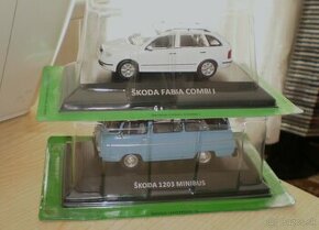 ŠKODA FABIA COMBI I. + 1203 MINIBUS , DE AGOSTINI ,1:43