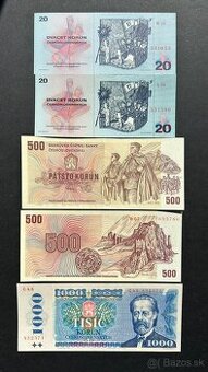 Bankovky ČSSR UNC/1+