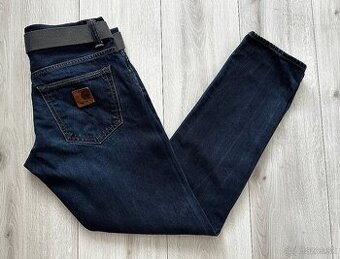 Pánske džínsy CARHARTT + opasok E.STRAUSS - 32/32