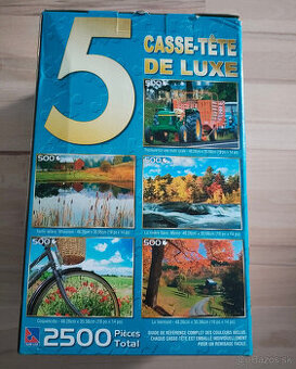 Puzzle 5x500 ks - traktor, príroda