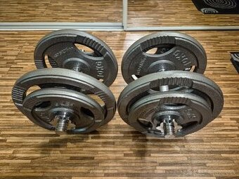 Jednoručky Insportline 2x32 kg Hamerton liatinové železné