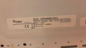 Whirlpool MWD 244/WH Deco s grilom