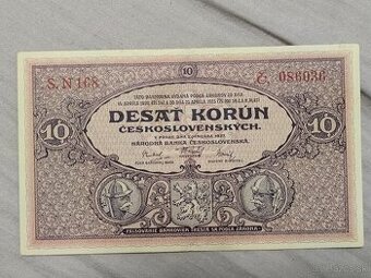 10 kčs z roku 1927