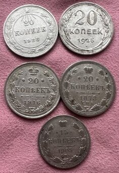 Mince - kopejky strieborné