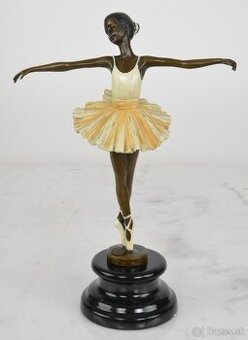 Bronzová soška - Baletka - kolorovaná