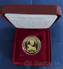 Zlatá pamätná minca, 5000Sk, 1998, Spišský hrad - Top stav
