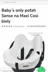 Baby´s only poťah Sense na Maxi Cosi biely