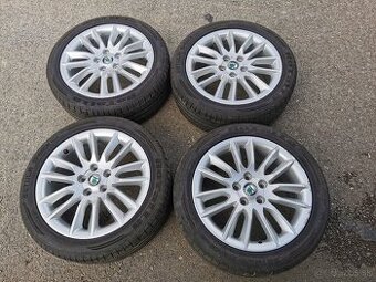 Elektrony 5x112 r17 skoda original s pneu letne 225/45r17