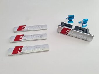 Cierne a sive Napisy S-LINE pre AUDI