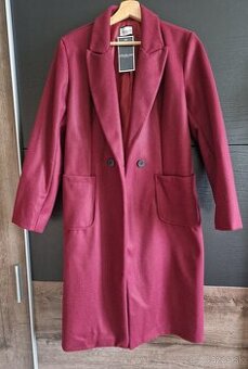 Damsky kabat bordový veľkosť S nový s visackou