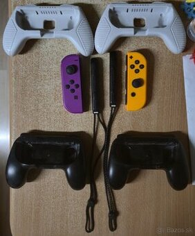 Nintendo Switch 1 ovládače + držiaky