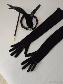 Rukavice, čelenka, držiak na cigaretu GREAT GATSBY