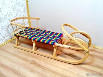 Detske bukove sanky 120 cm s opierkou