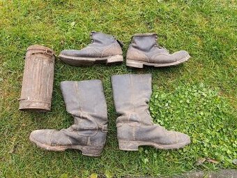 staré nemecké boty,čižmy,holenice Wehrmacht