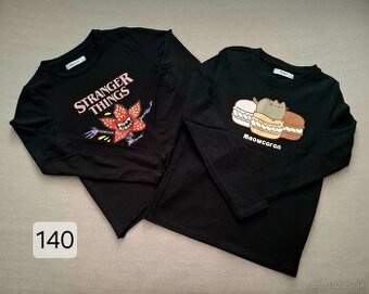 Dievčenské tričká s dlhým rukávom 140