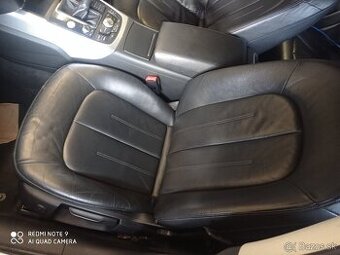 Sedadlá Audi A6 c7 kožené, predné sú vyhrievané