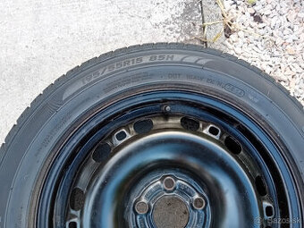 15" plech. disk orig. FABIA 5x100 + 195/55 15" ako REZERVA