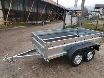 ✅Prívesný vozík dvojnápravový, zváraný rám, 750kg