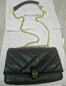 Nová luxusná kožená kabelka BVLGARI čierna - 1