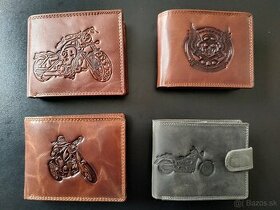 Peňaženka motorkárska kožená