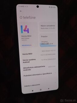 xiaomi redmi note 12 pro 5g 128gb dual sim polročný