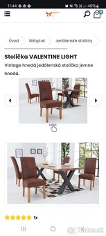 Jedálenské stoličky  Valentine vintage 4 ks