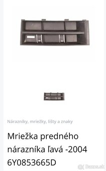 Kúpim krytky predného nárazníka Fabia 1