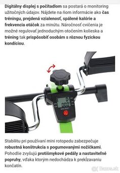 Domáci rehabilitačný mini rotoped